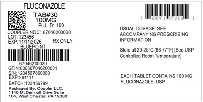 Label (68001 252 04 Fluconazole 100mg 67046 2000 30)